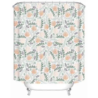 China Sustainable Cute Small Snail Bathroom Shower Curtain Pattern Customized For Children Environmental Protection for sale