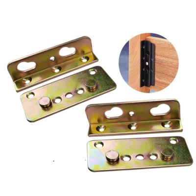 China Steel Bed Concealment Hinges With Srews 90 Mm Length Thickened Bed Bracket Hinge for sale