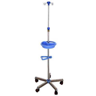 China IV Pole Convenient Medical Height Adjustable Drip Stand Adjustable Infusion Stand and Durable Drip Stand for sale