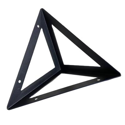 China Traditional Custom Rustic Solid Furniture Hardware Triangle Metal Wall Fitting Shelf Brackets for sale