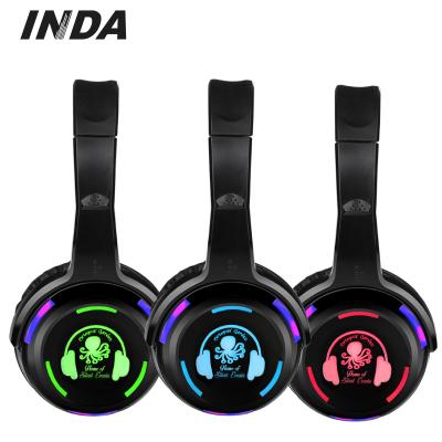 China Bestselling Headband and Transmitter 3 Channel Disco Earphone Party Silent Earphone with LED and Logo for sale