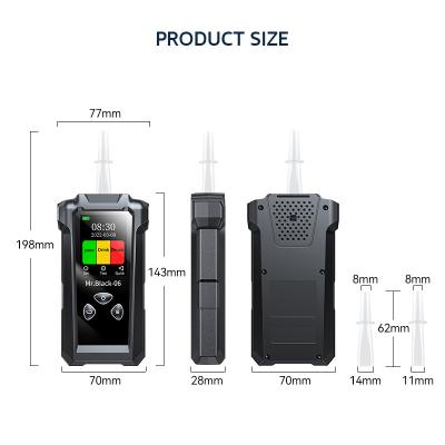 중국 고 정밀 경찰 알코올 호흡 측정기 다국어 다국어 단위 연료전지 센서 판매용