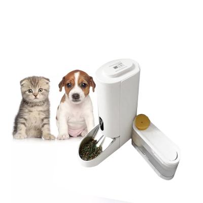 China 2023 Cat and Dog Intelligent Timing Automatic Pet Feeder with Quantitative Feeding Bowl for sale