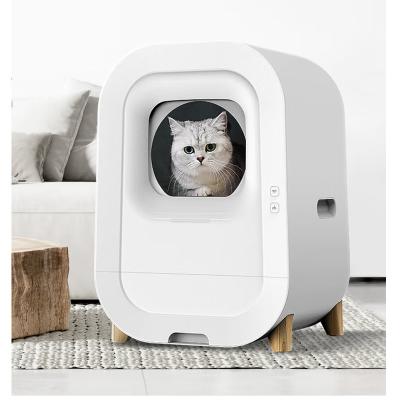 中国 スマートシフト 猫のゴミ箱 ホワイト 1-8kg 容量 自浄性 スマートデザイン 販売のため