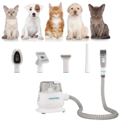 China 5 in 1 Handheld Pro Pet Groomer Hair Vacuum Cleaner Pet Grooming Kit Tools for Dogs and Cats for sale