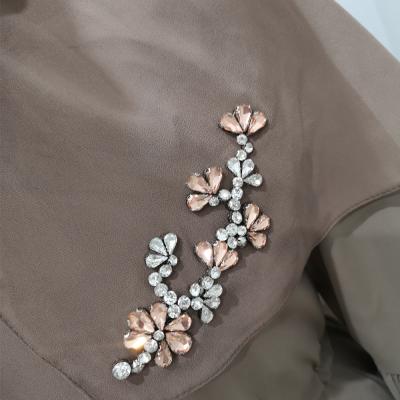 China New Soft Feeling Rhinestone Chiffon Headscarf Malaysia Muslim Hijabs With Double Pearl Chiffon for sale