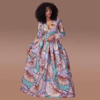 China New Autumn And Winter Style African Ethnic Skirt Soft Feeling Digital Print Sheath Long High Waist Slimming Mid Length Dress for sale