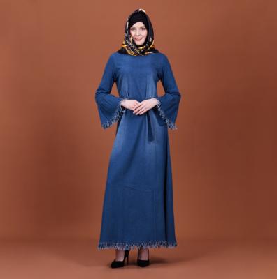 China New long washable summer denim loose dress for sale