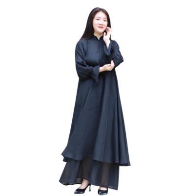 China 2021 Summer New Muslim Elegant Woman Soft Feeling Fashionable Evening Dress Long Sleeve for sale