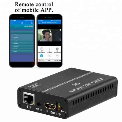 China IPTV OTT system solution H.264 h264 full avc HDMI to IP video 1080P rtmp udp udp iptv RJ45 encoder with APP control for sale