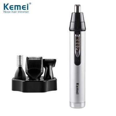 China Trimmer Mini Electric Hair Trimmer Kemei Men's 4 in1 Balance Nose Ear Hair Trimmer Facial Massager and Ear Hair Trimmer KM-6650 Wholesale for sale