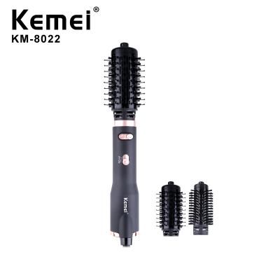 China Household Kemei KM-8022 Hair Dryer Blow Comb Integrated Hair Care Modeling Artifact Fluffy Household Hair Comb Hot for sale