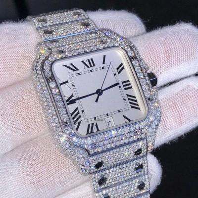 China Automatic Date Mens Wristwatch Design VVS Exclusive Diamond Moissanite Watch Iced Out Unique Royal Diamond Watch Wrist Watch Hiphop Jewelry for sale