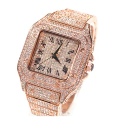 China Non-specific luxury hip hop hitter personalized customized moissanite diamond watch man for sale