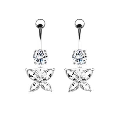 China Fashion S925 Moissanite Luxury Exquisite Silver Gold Plated Ladies Butterfly Stud Earrings Butterfly Jewelry for sale