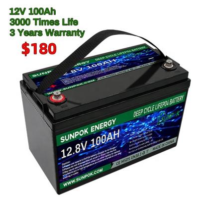 China High Quality Low Price Boats Friendly LiFePo4 12V 100Ah Lithium Ion Energy Storage Battery Can Replace Lead Acid Battery for sale