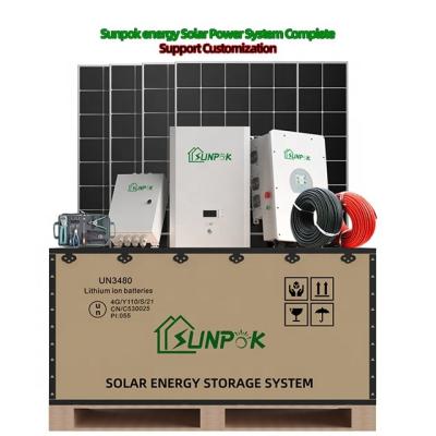 China Full Home Design Solar Power System 5kw 10kw 20kw 30kw Home Hybrid Off Grid Solar Power System for sale