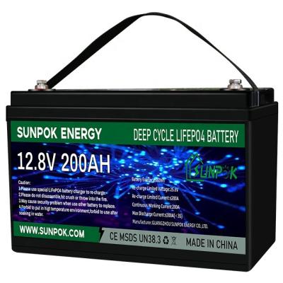 China Toys Sunpok energy HV battery truck 24v 24 volt 12v 200ah 250ah lithium lifepo4 gel solar housing lead acid battery for sale