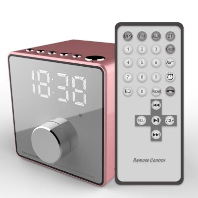 China The AUX radio. LUMINOVA MX02R Sound USB TF FM White Timed Playback Multimedia Recorderable Alarm Clock Wireless Speaker With Remote Control for sale