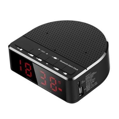 China Calendars MX-01 Mini Table Desk BT Wireless Portable Speaker FM For Timer First Generation Music LED Custom Digital Alarm Clock for sale