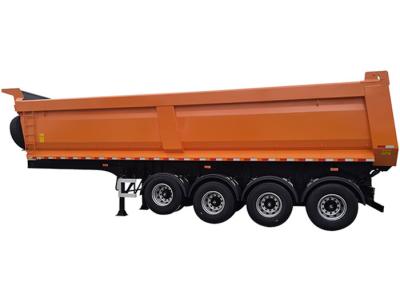 China U Shape Rear Tipper Truck Trailer 4 Axle 50 Ton 45 Cubic for sale