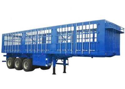 China Blauer des Rad-11.00r20 12 Seitenwand-Anhänger LKW-des Zaun-Q345 schnell zu verkaufen