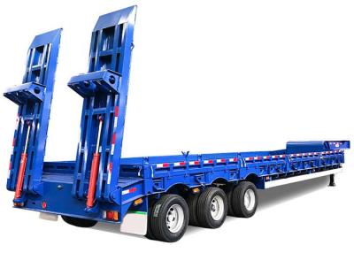 China 45.5T Low Bed Truck Trailer 1250mm Snowrunner Gooseneck Semi Trailer for sale