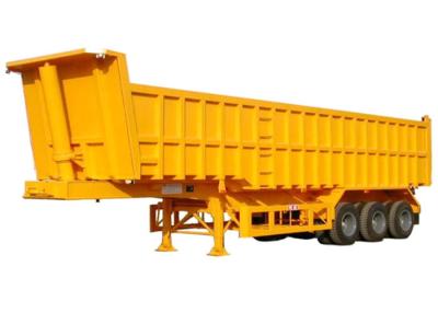 Chine Q345B jaune Tipper Truck Trailer Heavy Duty 3 axes 45 Tipper Trucks cubique à vendre