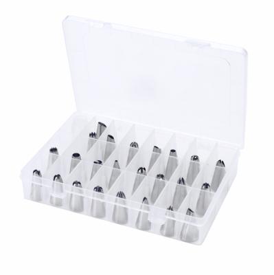 China 24 Sustainable Kinds Of Stainless Steel Cake Decorating Nozzles Set for sale