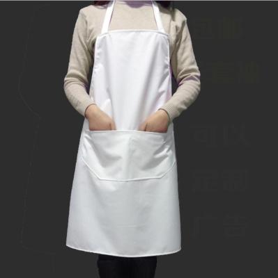 China 100*65cm Slaughtering Baker Household Kitchen Supermarket Cotton Polyester Cotton Water Proof Cleaning Apron for sale