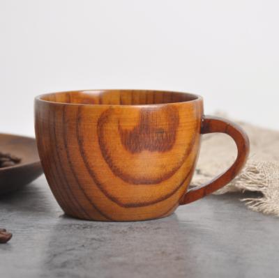 China Amazon Viable Hot Selling Coffee Mug Wooden Flat European Coffee Mug for sale