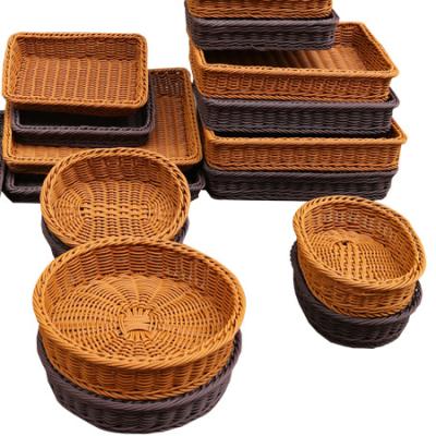 China Sustainable fruit and vegetable display in supermarkets thickened 5.0 wire diameter rattan storage baskets for sale