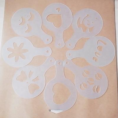 China Sustainable Plastic Coffee Loaf Pastry Drawing Bread Stencils Template for sale