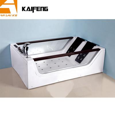 China Double Whirlpool Bath Whirlpool Bathtub with Tempered Glass on Two Sides, KF-626 for sale