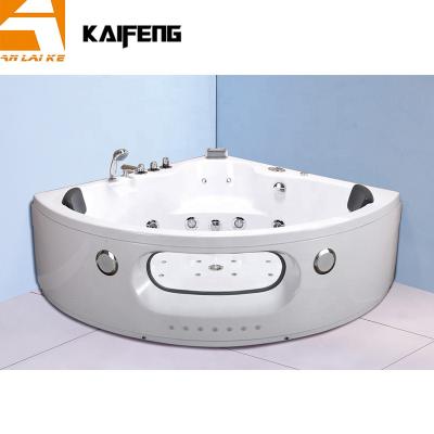 China Cheap Whirlpool Bath Bathroom Whirlpool Corner Bathtub with Glass, KF-642 for sale