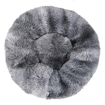 China 2021(dropshipping)Waterproof Hot Sale Fluppy Faux Fur Donut Bed Around Pet Bed For Dog And Cat In Stock for sale