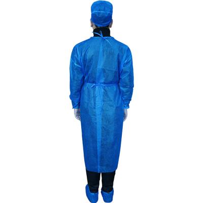 China 25g Breathable Nonwoven Civilian Isolation Dress Coverall Uniform Protective Clothing Body Rib Full Cuffs or Customized for sale