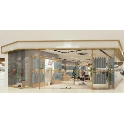 China Europe High End Shopping Malls Wholesale Customized Women's Clothing Store Display Rack Furniture for sale