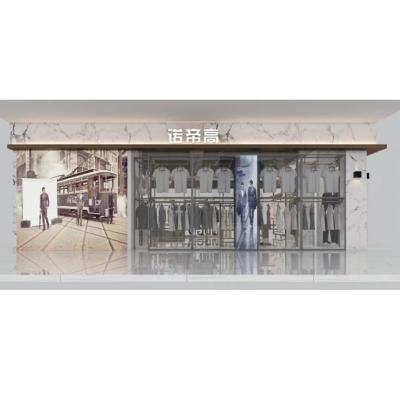 China Europe high-end men's clothing store interior design men's clothing brand boutique furniture store display rack design ideas for sale