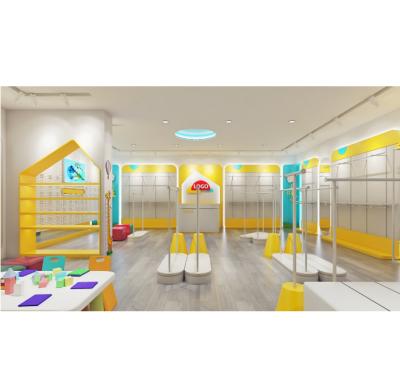 China Europe China factory newly designed high end display rack clothing furniture for children's clothing store for sale