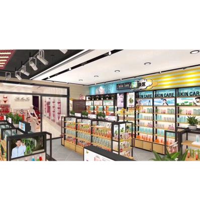 China America High End Shopping Malls Women's Cosmetics And Bags Store Display Shelves Showcase Display Furniture for sale