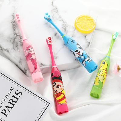 China Cute Portable Battery Operated Children's Electric Toothbrush Cartoon Brush Electric Ultrasonic Toothbrush for sale