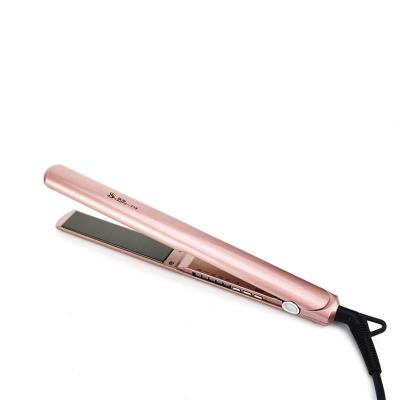 China Electric Hair Straightener Pink Hair Iron Hotel Curling Flat Irons for sale