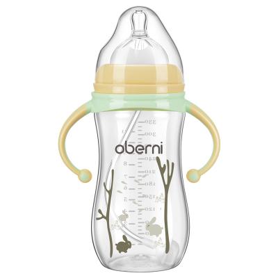 China BPA Free Newborn Drop Resistance With Handles Bpa Free Bottles PP Baby Milk Feeding Bottle for sale