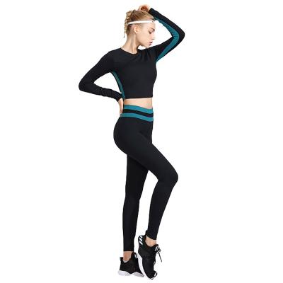 China Wholesale Breathable Fitness Clothing Woman Yoga Pants Suit Fashion Breathable Quick Dry Gym Top Sets Custom Logo for sale