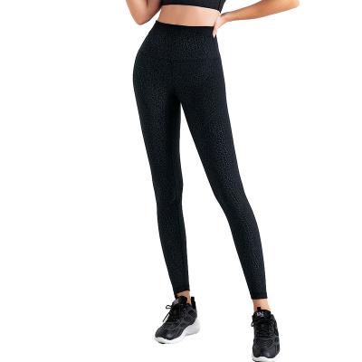 China Latest Design Woman Fitness Breathable Yoga Wear Custom Waisted Black Workout Pants High Shapes Print Breathable Sport Yoga Panties for sale