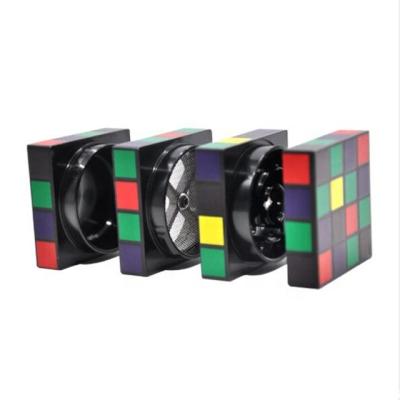 China High Quality Square Aluminum Rubik's Cube 50mm Cube Custom Design Logo 50mm Herb Grinder for sale