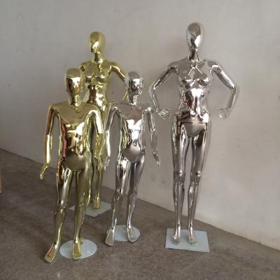 China High End Silver Chrome Factory Sales Mannequin Yiwu Chrome Silver Female Mannequin For Sale for sale