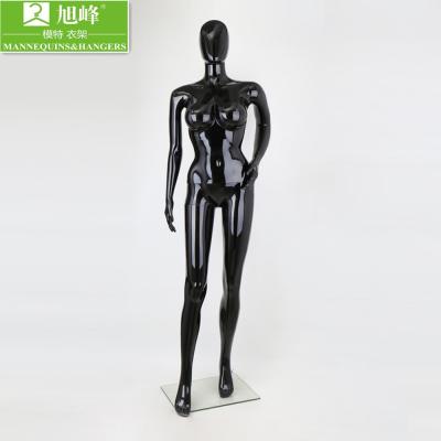 China Female Mannequin Head Abstract Big Breast Big Body Cheap Shiny Black Plus Hip Full Size for sale