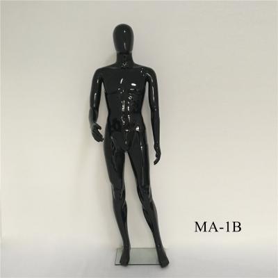 China Plastic Glossy Black Male Mannequin Full Body Male Mannequin Window Display for sale